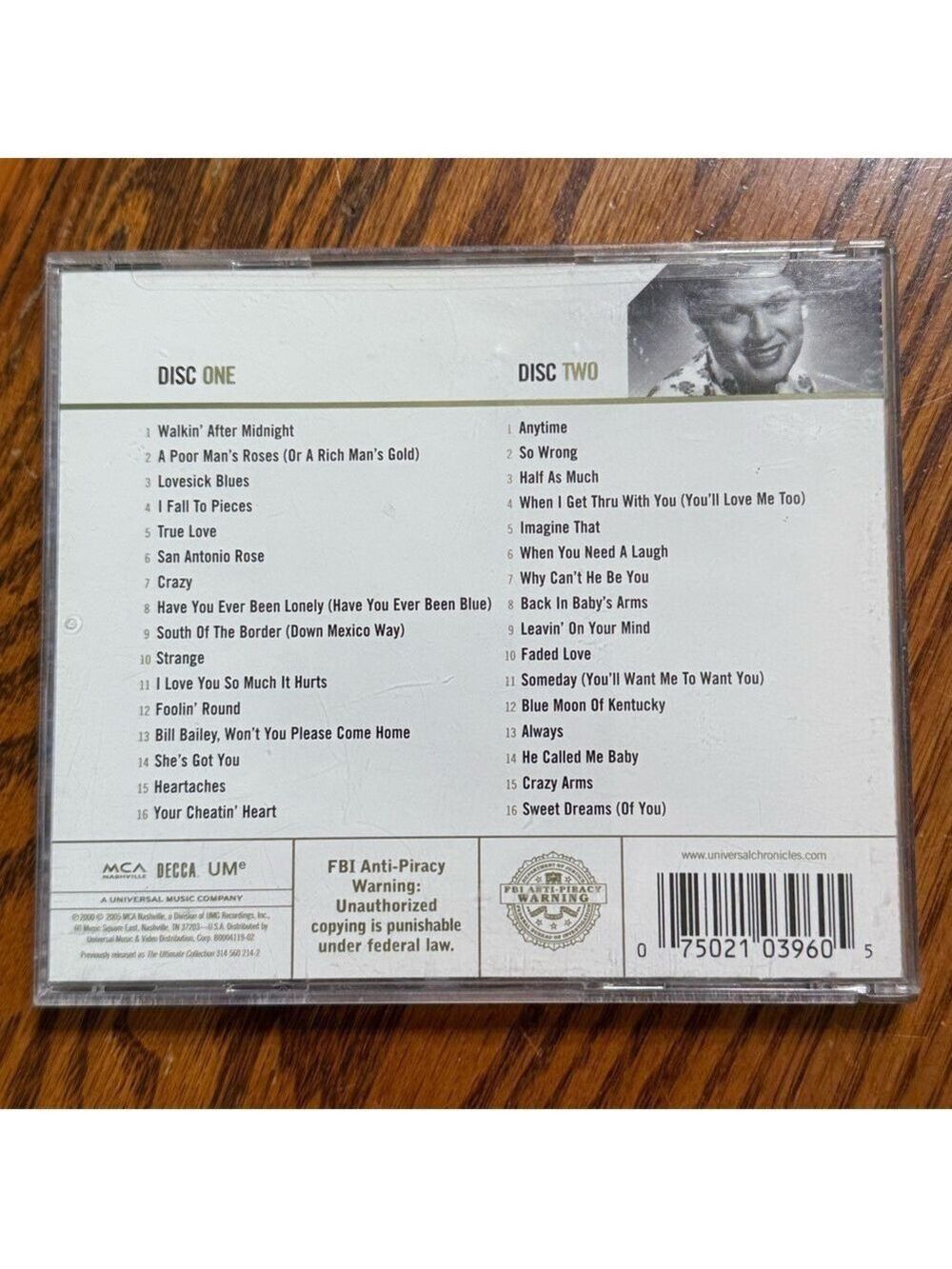 Patsy Cline Gold CD 2 Disc Set - Picture 2 of 7